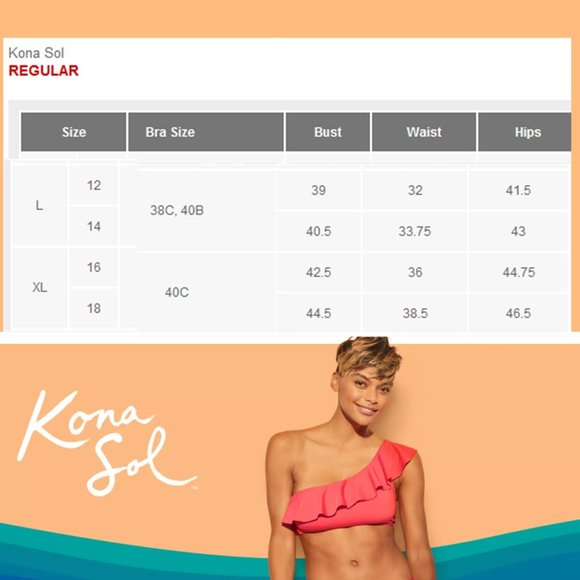 KONA SOL Flounce Bandeau High Coverage One Piece Swimsuit 🐆 NEW!! - Picture 9 of 12